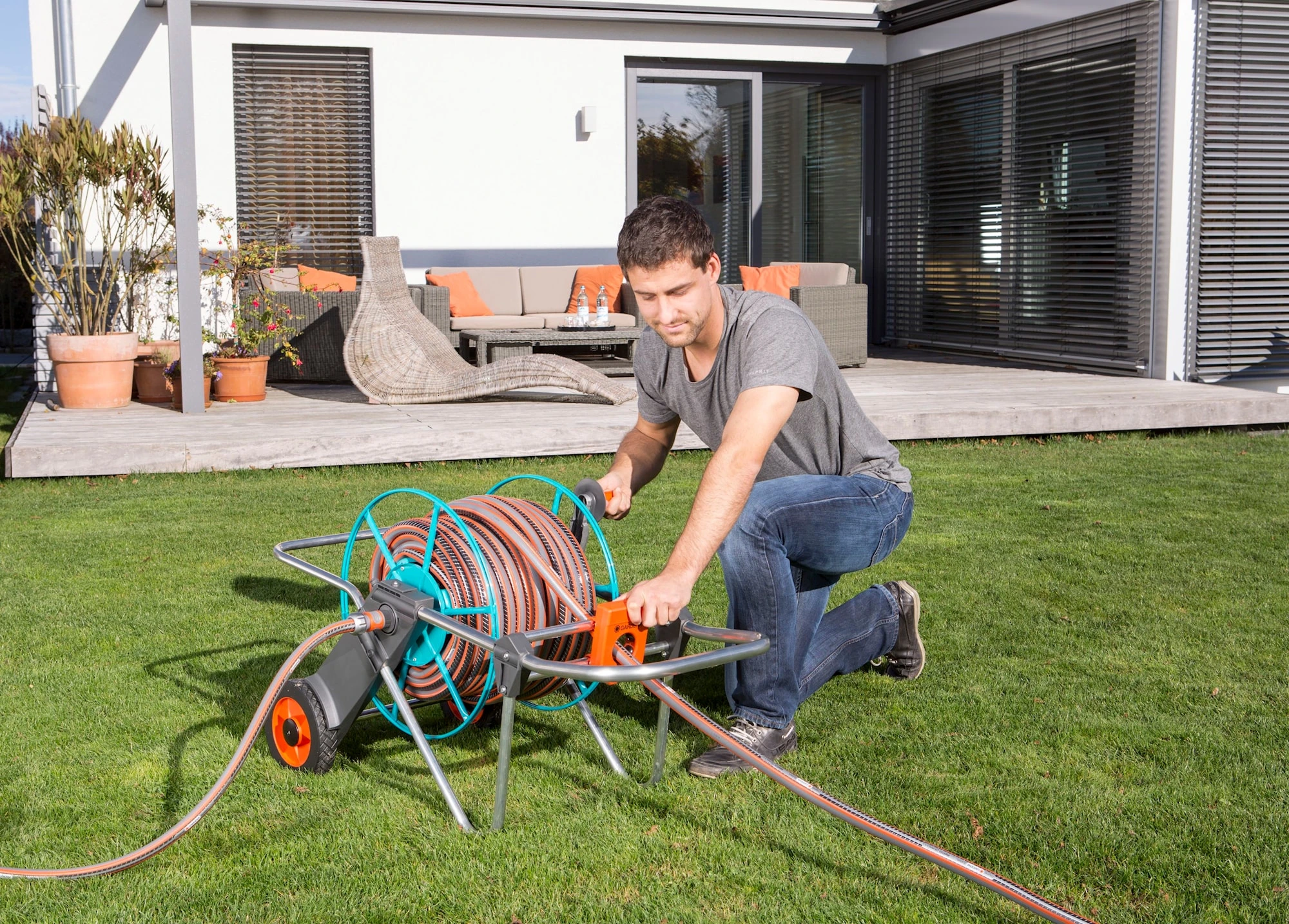 Gardena Slangvagn Metall 100 - Afbeelding 2